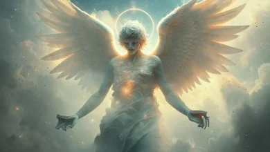 Rüyada melek görmek ve korkmak temalı rüya tabiri görseli. Anlamı, yorumları ve psikolojik etkileri.